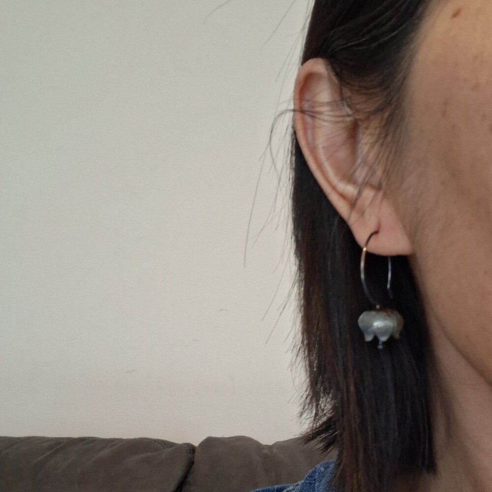 Silver Lily of The Valley Earring - Picture 1 of 6
